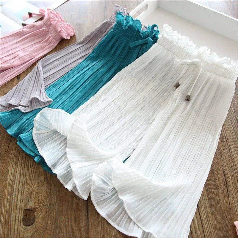 Girls' wide-leg pants new children's clothing girls' nine-point mosquito-proof  little girls