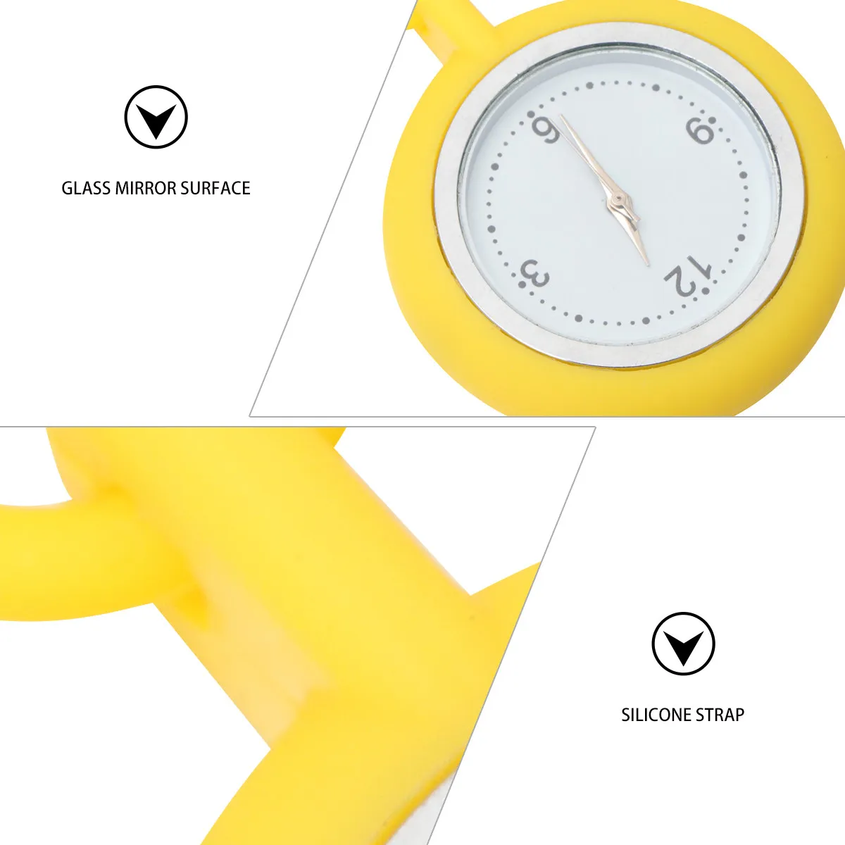 

1Pcs Small Lightweight Silica Gel Rope Quartz Watch for Nurses Neck Hanging Watch Simple Exquisite Design Easy Read Dial Perfect