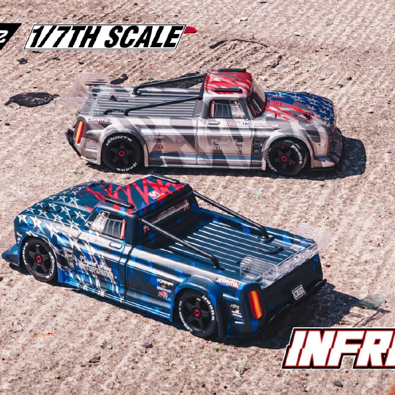 ARRMA ARA7615V2 INFRACTION V2 6S 1/7 Retro Electric High-speed Handbrake Remote Control Model Vehicle Super Flat Sports Car Gift