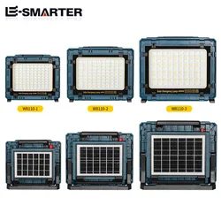 Rechargeable Solar Flood Light Outdoor Portable LED Reflector Spotlight IP66 Waterproof Camping Work Light Floodlight