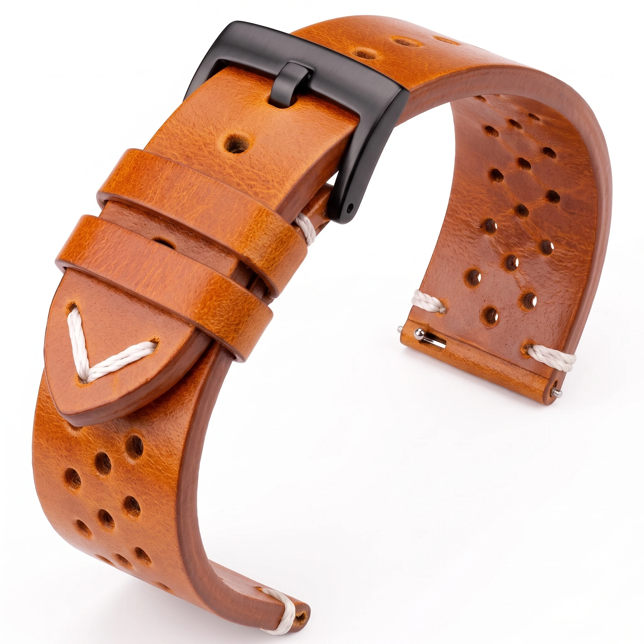Handgefertigtes atmungsaktives Rindsleder-Uhrenarmband, 18, 20, 22, 24 mm, für Herren und Damen, 4 Farben, Ölwachs, echtes Lederarmband, Uhrenarmband-Zubehör