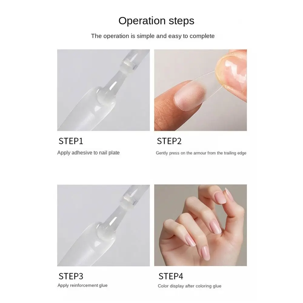 New 100 PCS/Box Fake Nail Tips Matte Finish Soft Gel False Nails Extension No Polishing Clear Fake Nail Tips DIY Nails