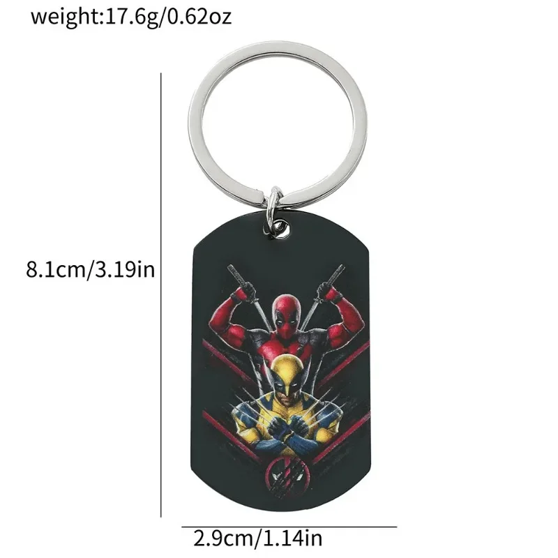 Deadpool Wolverine Keyrings Alloy Keychains Key Pendants Metal Student Delicate Creative Car Accessories Versatile Jewelry Gifts