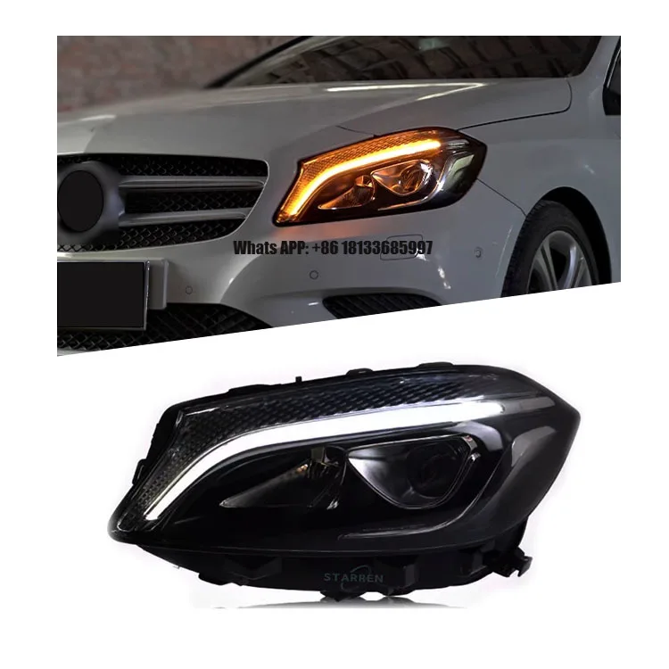 

13-18 A-Class W176 Headlight Conversion Plug & Play Car Parts LED Headlights for Mercedes-Benz