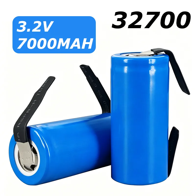 32700 LiFePO4 Battery 7000mAh 3.2V Battery 35A Continuous Discharge Maximum 55A High Power Battery + DIY Nickel Sheets