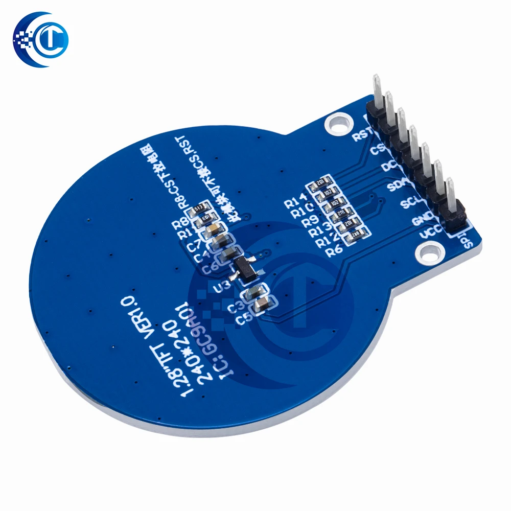 Module d'affichage LCD TFT rond de 1.28 pouces-pilote GC9A01, résolution RGB 240x240, Interface SPI 4 fils 240x240 PCB pour Arduino