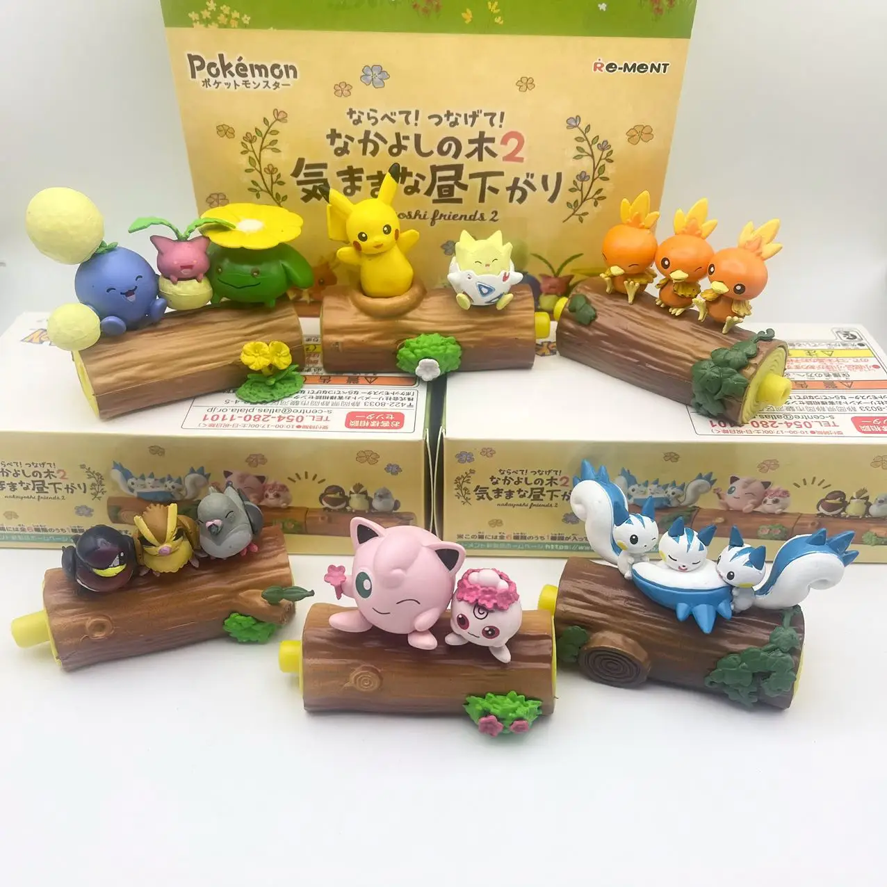 2025 jouets chauds Rement Pokemon amitié bois Pikachu gros Ding Surprise boîte aveugle décoration de bureau cadeau d'anniversaire pour enfants jouet