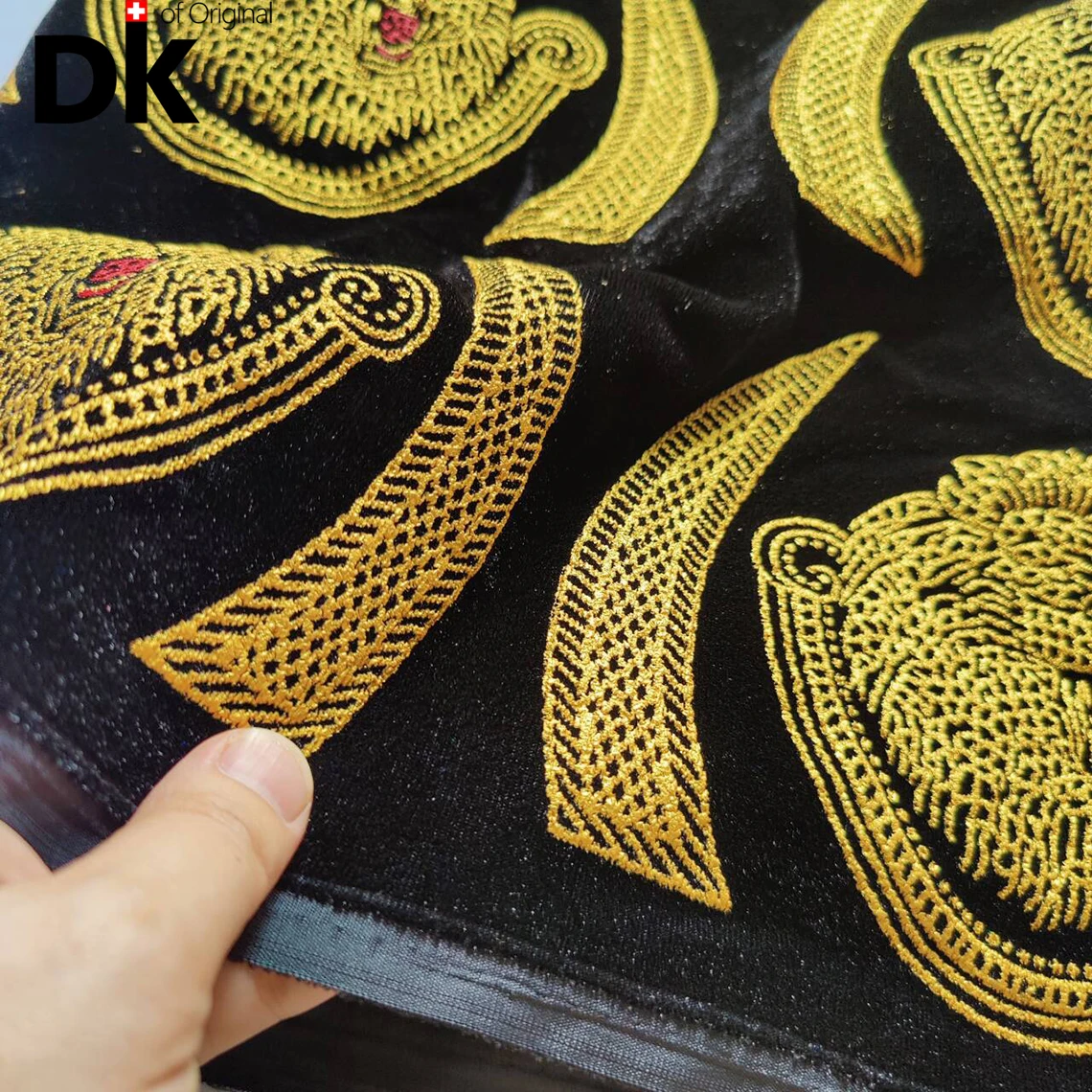2026 Royal Blue Velvet Fabric Gold Printed African Nigeria Ankara Women Traditional Wedding Sewing DIY Soft Material view 6