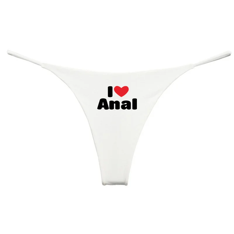I LOVE ANAL Funny Hot G-String Cute Women's Sexy Cotton Rope Thong Seamless Soft Breathable Sport Underwear Female Hot Lingerie - Image 4