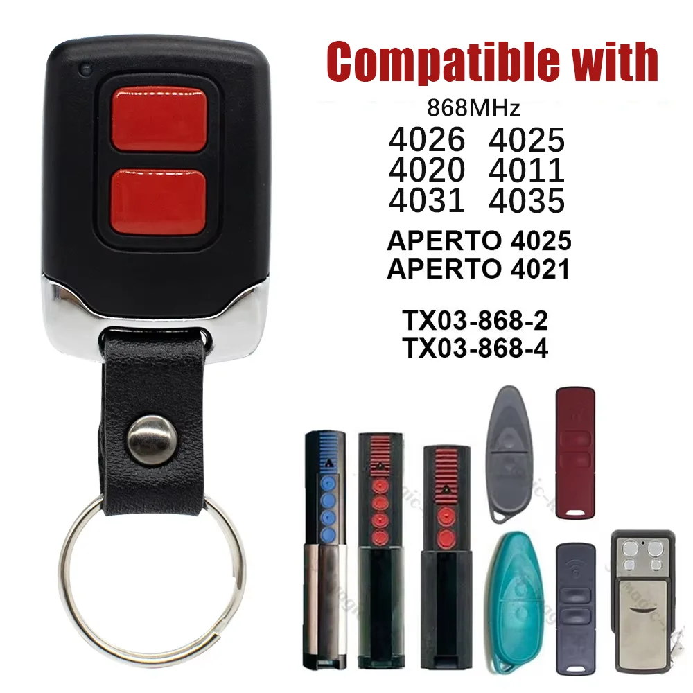4020 TX03-868-4 4013 TX03-434-4 4025 TX02-868-2 4010 4011 4014 4026 4022 4031 Garage Door Remote Control  868MHz