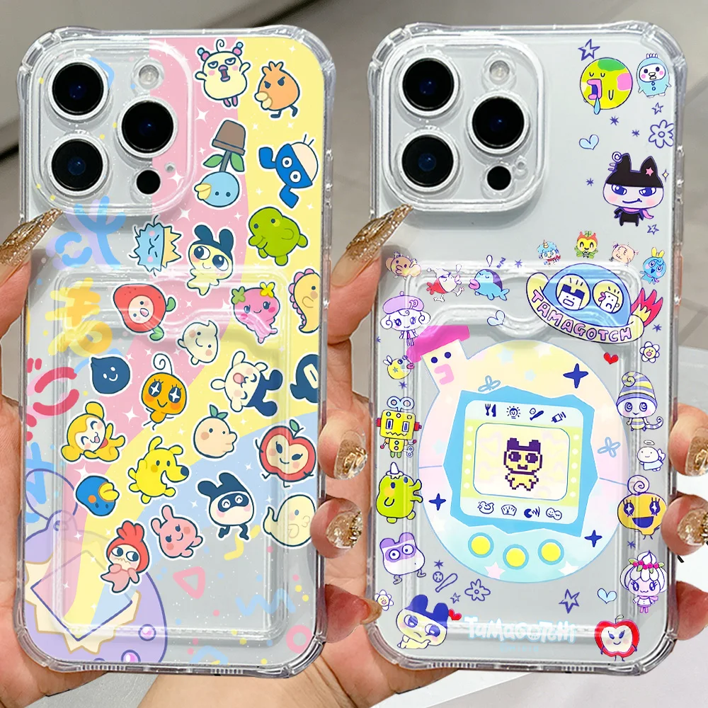NEW Cartoon Tamagotchis Card Hold Case for Samsung Galaxy A17 A07 A56 A36 A26 A55 A06 A05 A24 A14 A15 A25 A34 A23 4G 5G Cover