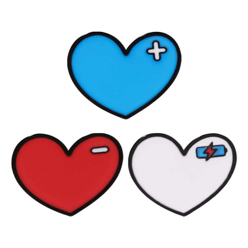 31BB Stylish Hospital Symbol Brooch Heart Shaped Pin With Secure Fastening Perfect For Nurses And Healthcare Workers