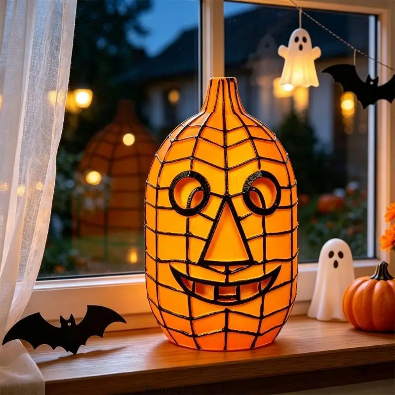 Halloween-Akzent-Kürbisstück aus Kunstharz für Schreibtisch und Party-Ausstellungsbereich, 3 x – Detail 10