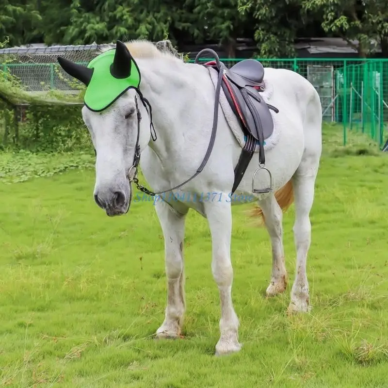 P9FC Mesh Horse Earmuffs Horse Ear Mesh Cover, Horse Ears Protections Shield Supplies