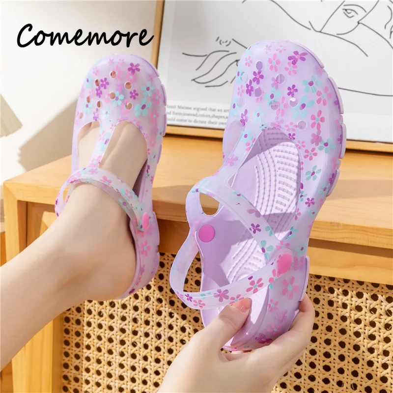 Summer Women Jelly Sandals Hole Slippers Luxury Breathable Non Slip Beach Sandals Outdoor Anti Slip Sports Slippers Nurse Shoes