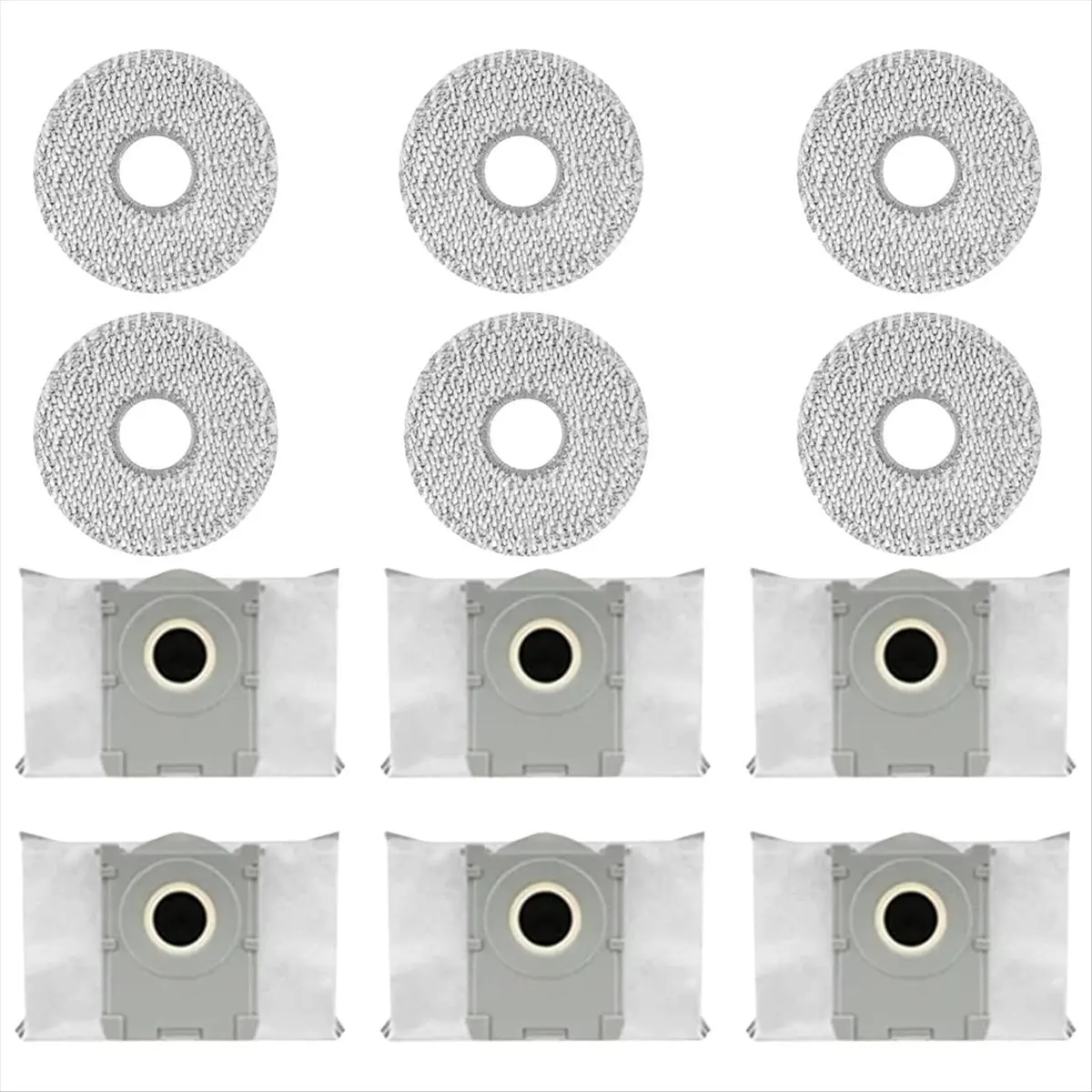 A923U Aug. Dust Bags and Mop Pads Replacement for T50 Max / T50 Pro / T50 Omni / T50 Pro Omni Vacuum Cleaner Parts