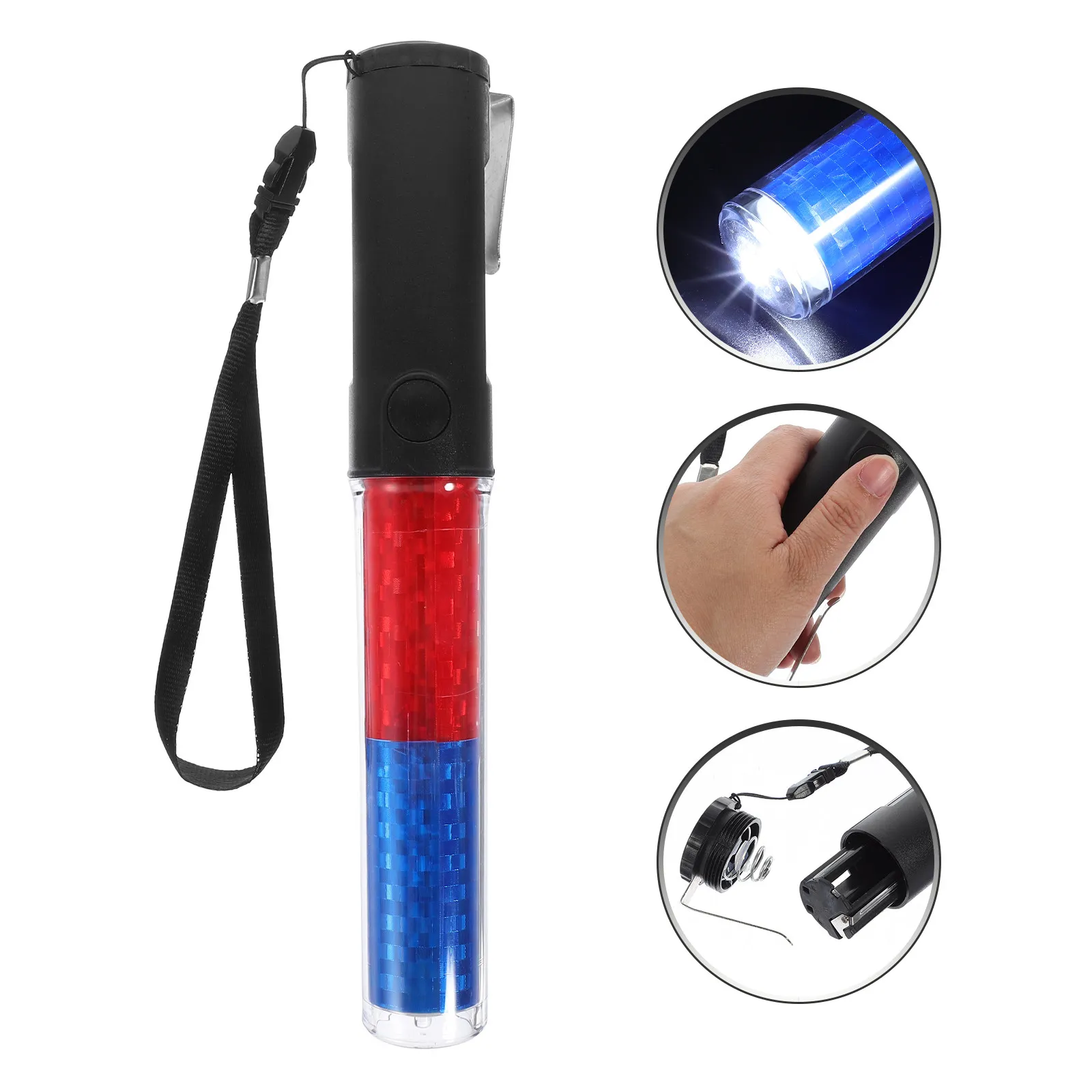 LED Warning Traffic Glow Stick Unique Design Hook Hanging Light Stick Concert Cheering Party Light Reusable Crowd Control Tool