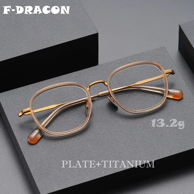 

Ultra Light Titanium Eyeglass Frame New Men's And Women's Eyeglass Frame Retro Anti Blue light Optical Prescription Frame 809