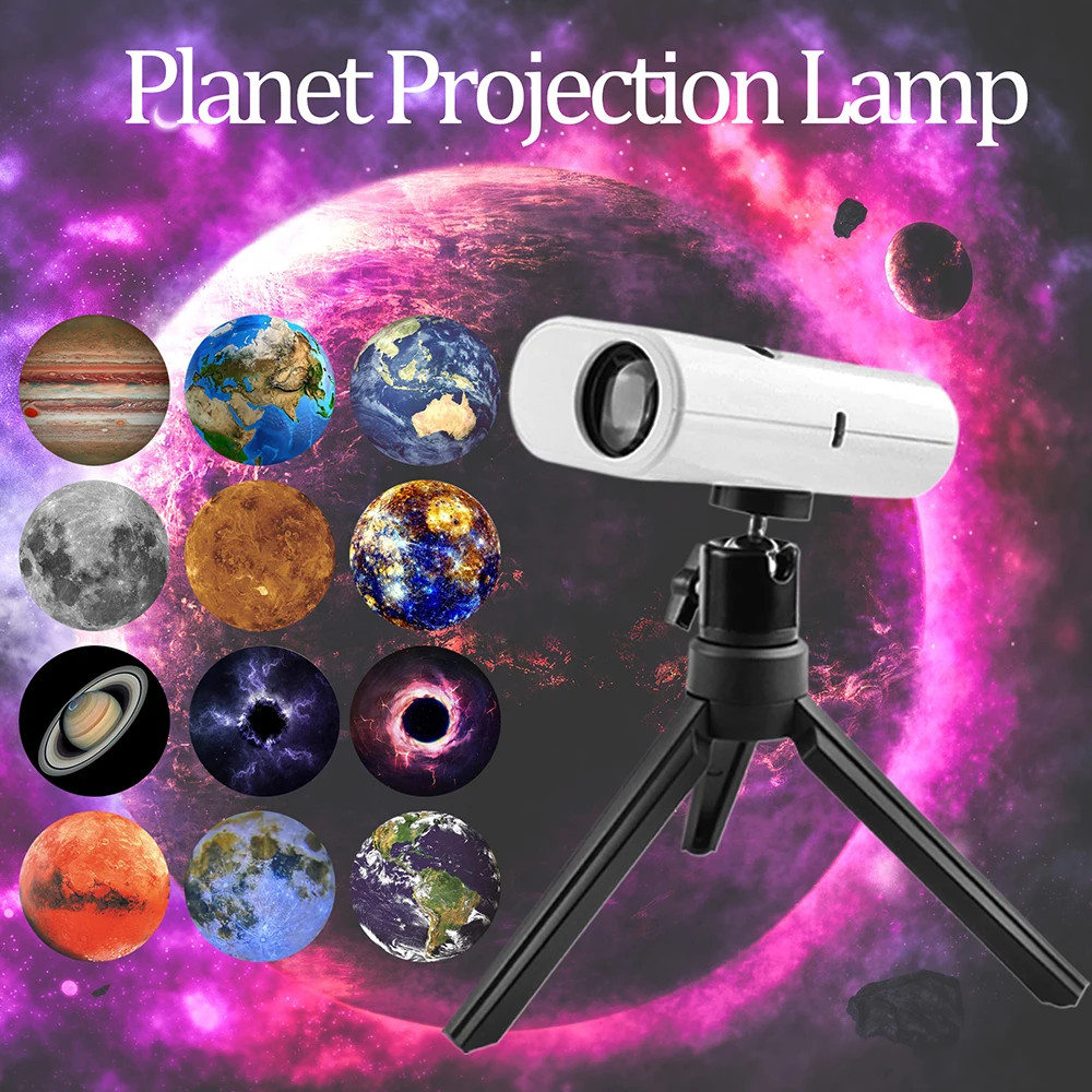 12pcs Night Light Galaxy Projector Starry Sky Projector Planetarium Lamp For Kids Bedroom Valentines Day Gift Wedding Deco