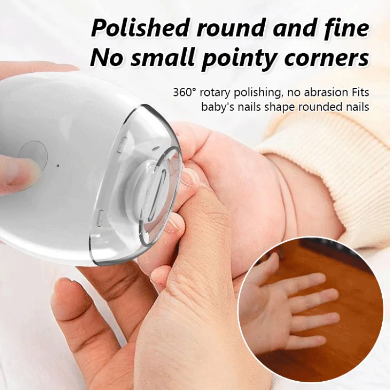 Home Electric Nail Grinder, Automatic Nail Clipper Type-C Rechargeable, Anti-Pinch Low Noise Quiet Nail Polishing Tool for Daily