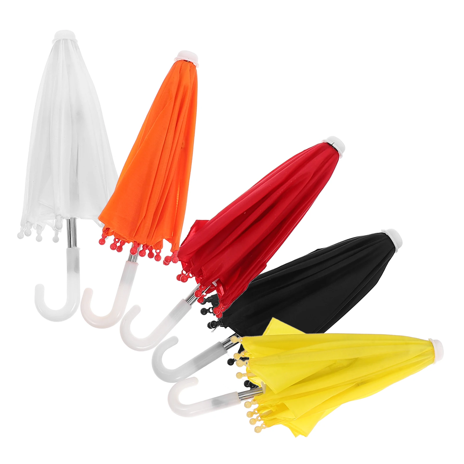 

5 Pcs Umbrellas for Rain Mini Decorative Cute Photography Props Decorations Colorful Plant Hanging Beach Tiny Travel