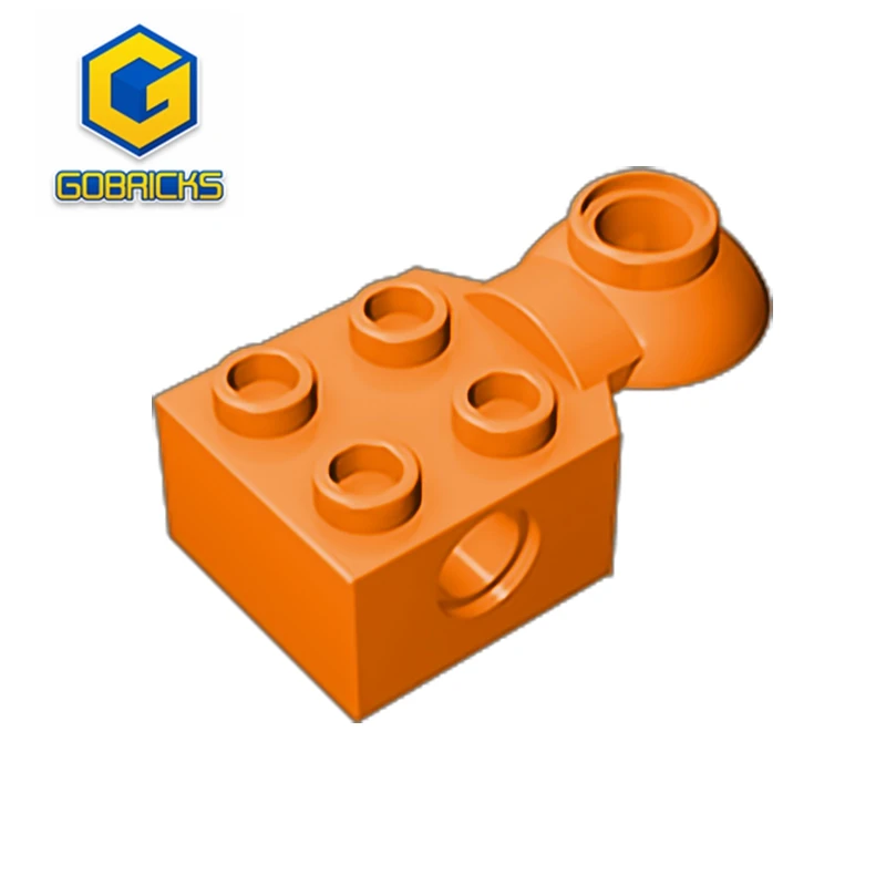 Gobricks GDS-1089 Technical, Brick Modified 2 x 2 with Pin Hole, Rotation Joint Ball Half  compatible with lego 48170