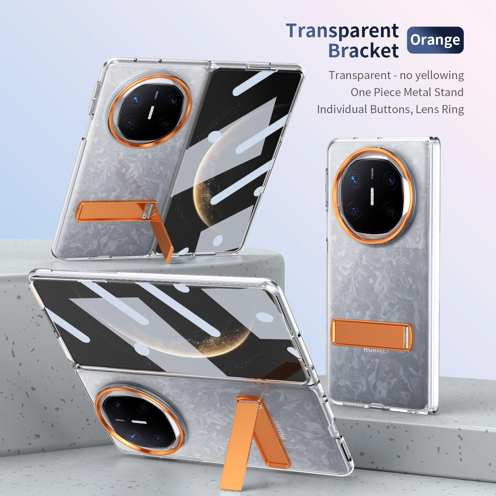 

Премиальный прозрачный акриловый магнитный чехол для зарядки для Huawei Mate X6 X5 X3, кронштейн для экрана камеры, противоударный чехол для телефона