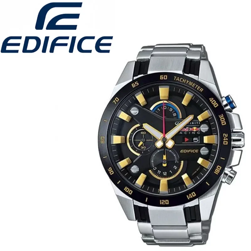 

New EDIFICE EFR-540 Watches Classic Three Eye Big Dial Waterproof Watch For Man Quartz Movement Date Display Luxury Men's Watch.