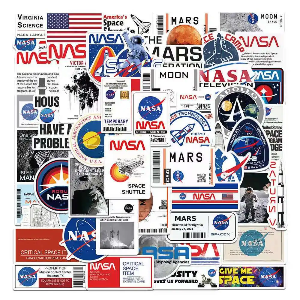 Espaço astronauta graffiti adesivos à prova dwaterproof água skate viagem mala telefone portátil adesivos de papelaria decalque adesivos criança