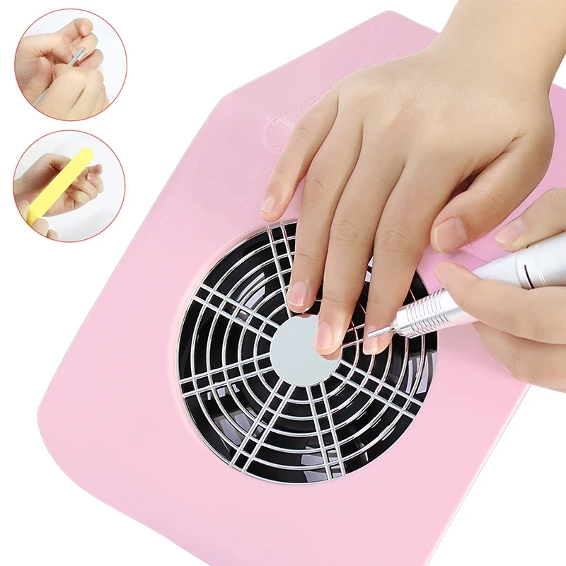 

40W Nail Dust Collector Suction Fan Nail Dust Vacuum Cleaner Manicure Machine With 2 Dust Collecting Bag Nail Care Tools