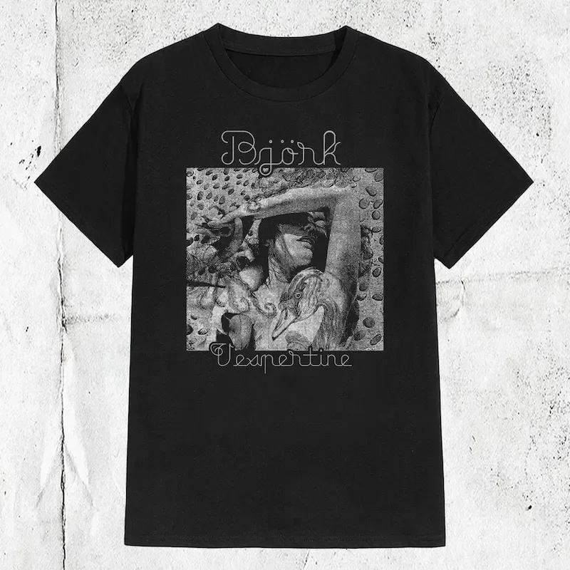 80s 90s Bjork Vespertine T-shirt ,Graphic Short Sleeve Crew Neck Cotton T-Shirt