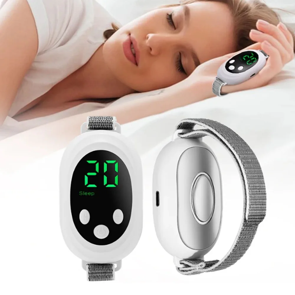 

Микротоковое устройство для помощи во сне, EMS Palm, 20-уровневый массажер для стимуляции плюсов, инструмент для сна от бессонницы, снятие стресса и тревоги