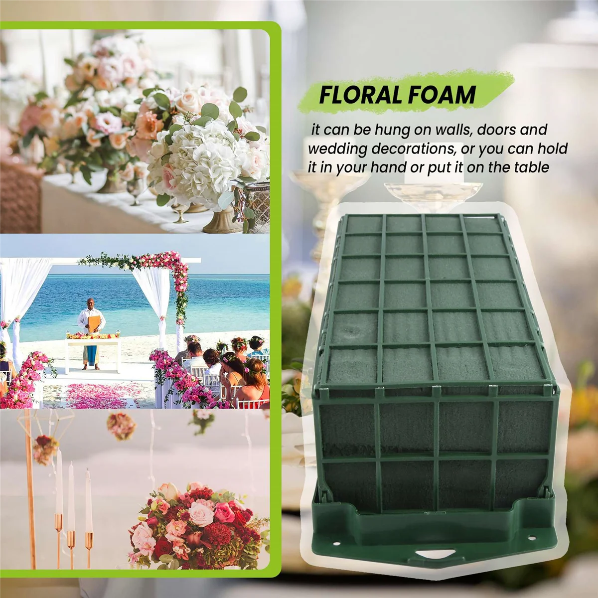 4 Pcs Floral Foam Cage Flower Holder with Floral Foam for Flowers Cage Bowl for Table Centerpiece Floral Arrangement