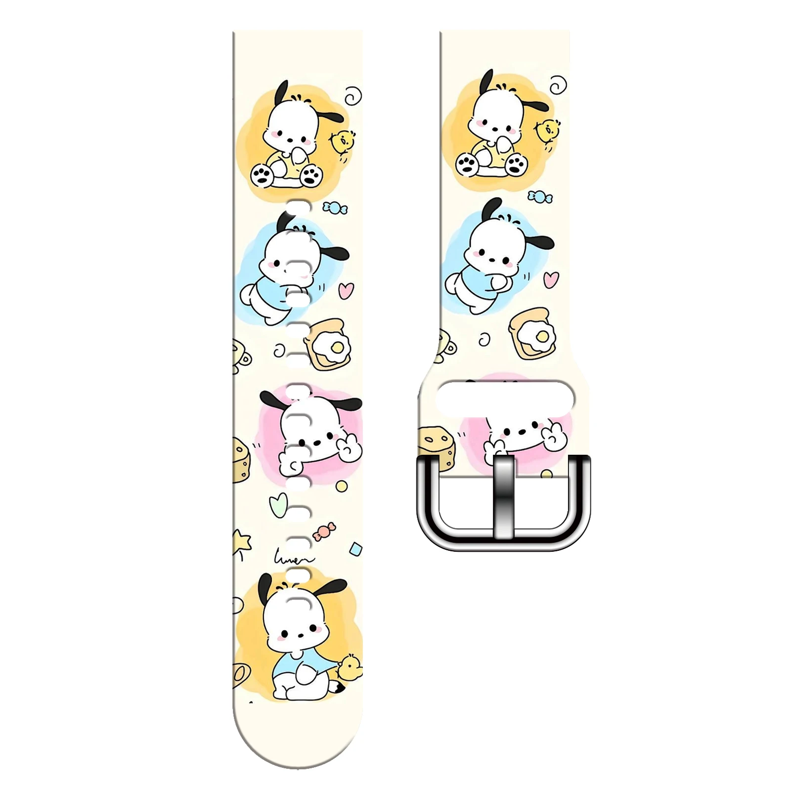 

20mm Pacha Dog Printed Strap for Samsung Galaxy Watch 7/6/5/4 40mm 44mm Band Replaceable Braceclet for Xiaomi Huawei Amazfit