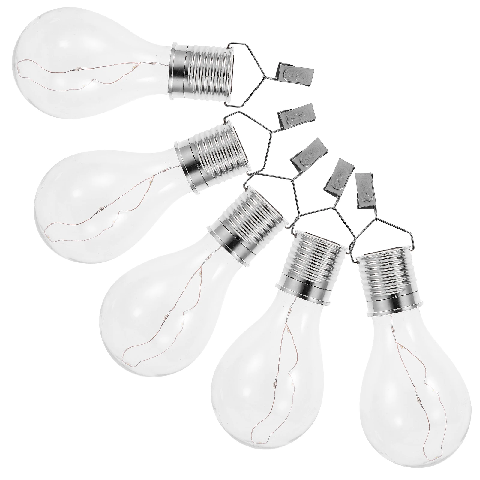 

5pcs Hanging Outdoor Decor Full Powered LED Light No Required Clip Design Garden Adornment Lawn Porch Decoration Light