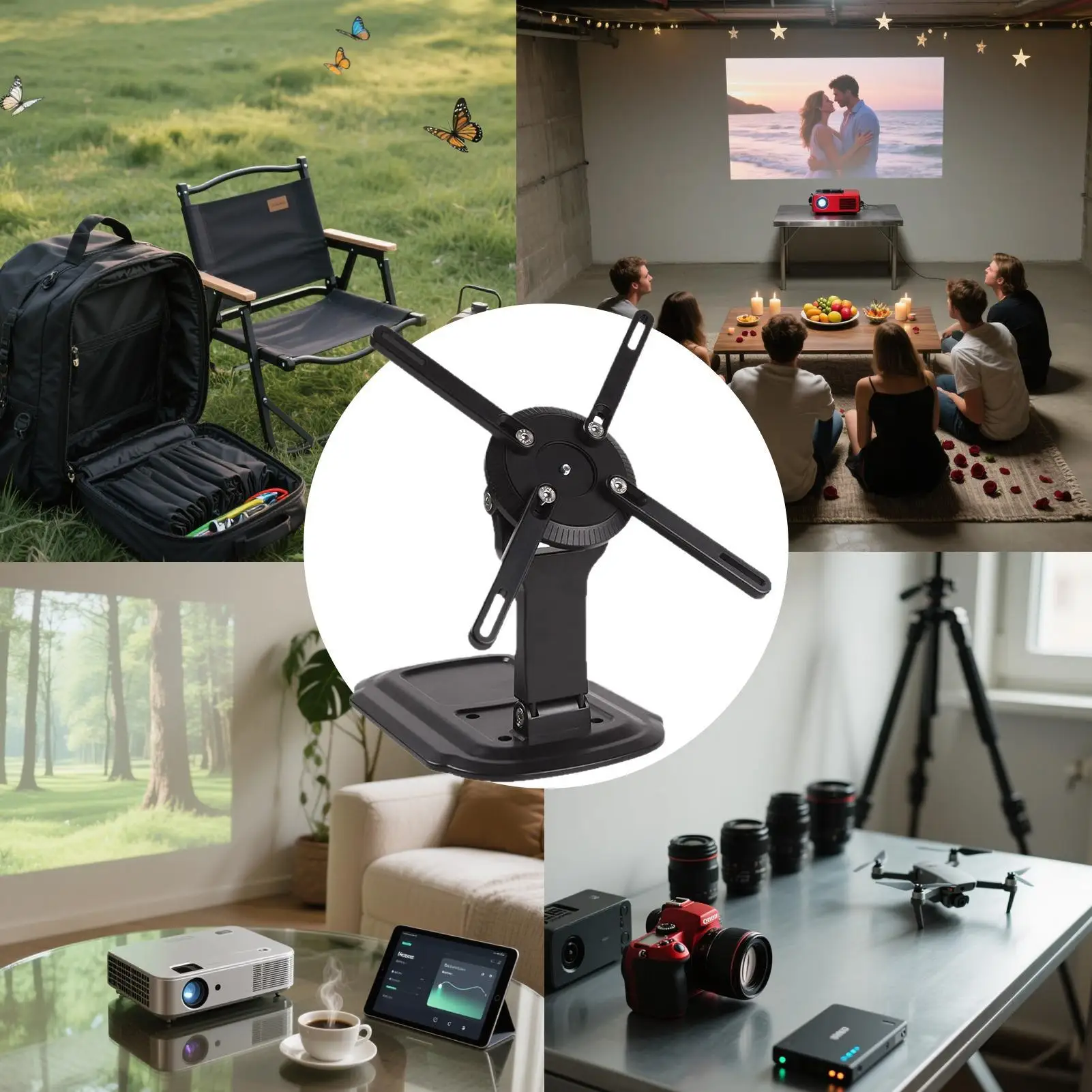 Подставка для крепления проектора Нескользящая вращающаяся настольная подставка для небольшого проектора Легкая конструкция Подставка для планшета