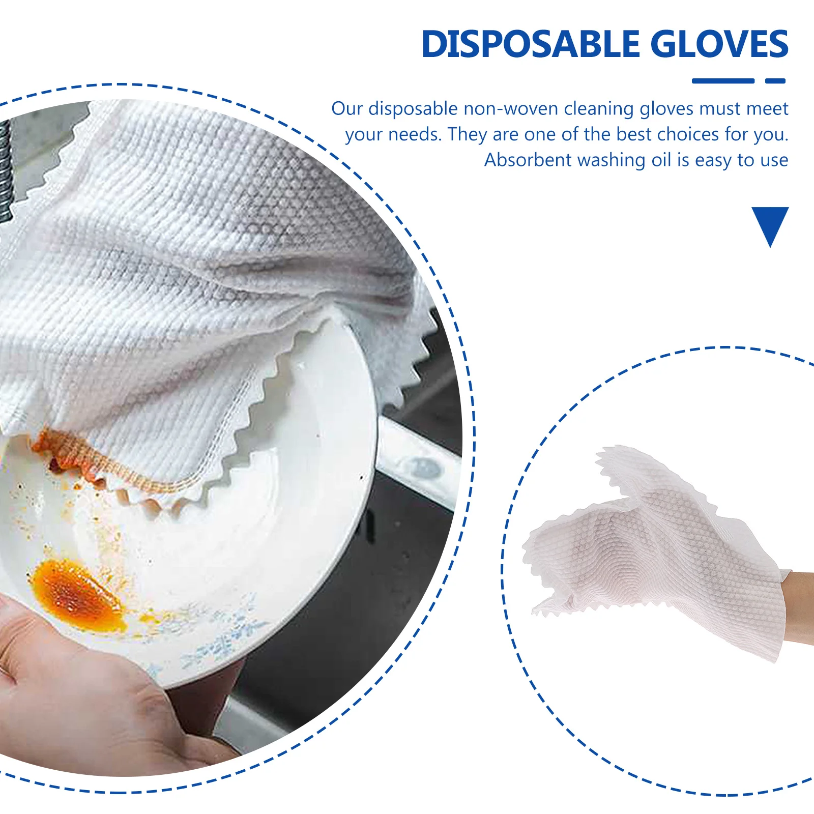 10 Pcs Toothed Cleaning Gloves Home Non-woven Fabric Hand Protector for Furniture