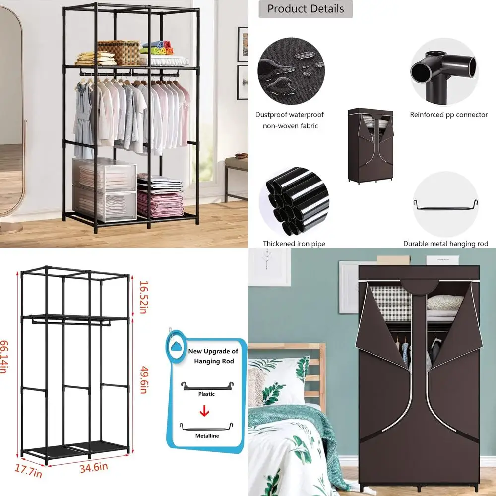 

Металлический каркасный шкаф-органайзер из нетканого материала, 34 секции