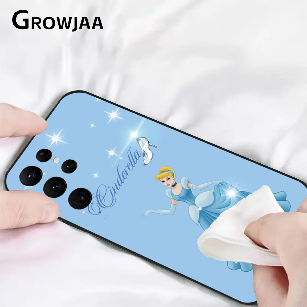 Cute Cinderella Princess Phone Case for Samsung Galaxy S24 Ultra S22 S23 Ultra S21 S20 5G Protective Silicone TPU Funda image 6