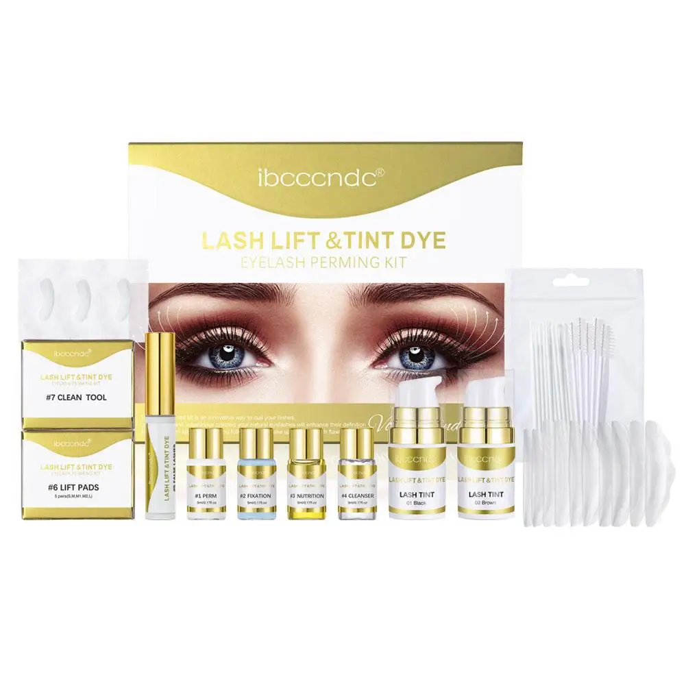 Professional Lash Lift Kit Semi-Permanent Curling Eyelash Perm Kit for Women Home Use Salon Quick Curling Voluminous Colori Q6P3