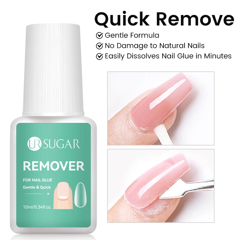 UR السكر 10 مللي مسمار الغراء ل أظافر صناعية نصائح مزيل سريعة الجافة طويلة الأمد لاصق متعدد الوظائف قوي هلام إزالة طلاء الأظافر #3