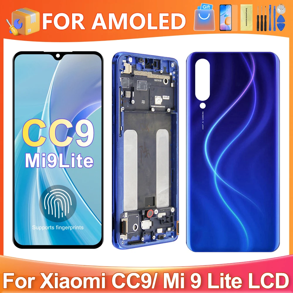 

6.39''For Xiaomi Mi CC9 For AMOLED Mi 9 Lite M1904F3BG LCD Display Touch Screen Digitizer Assembly Replacement