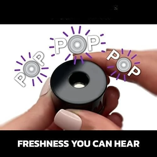 (50 Pak Toples Wadah Segel Vakum Penyimpanan Isi Ulang untuk Konsentrat Bumbu Bubuk Bunga Ramuan - 4Ml Gloss Putih