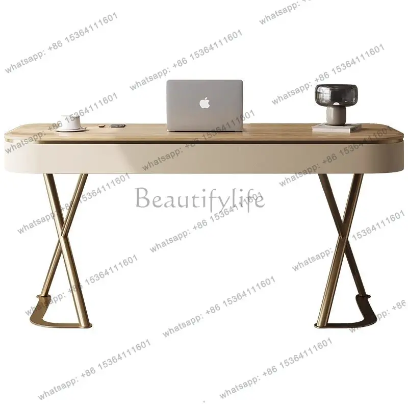 

Solid wood desk light luxury modern home writing desk new model