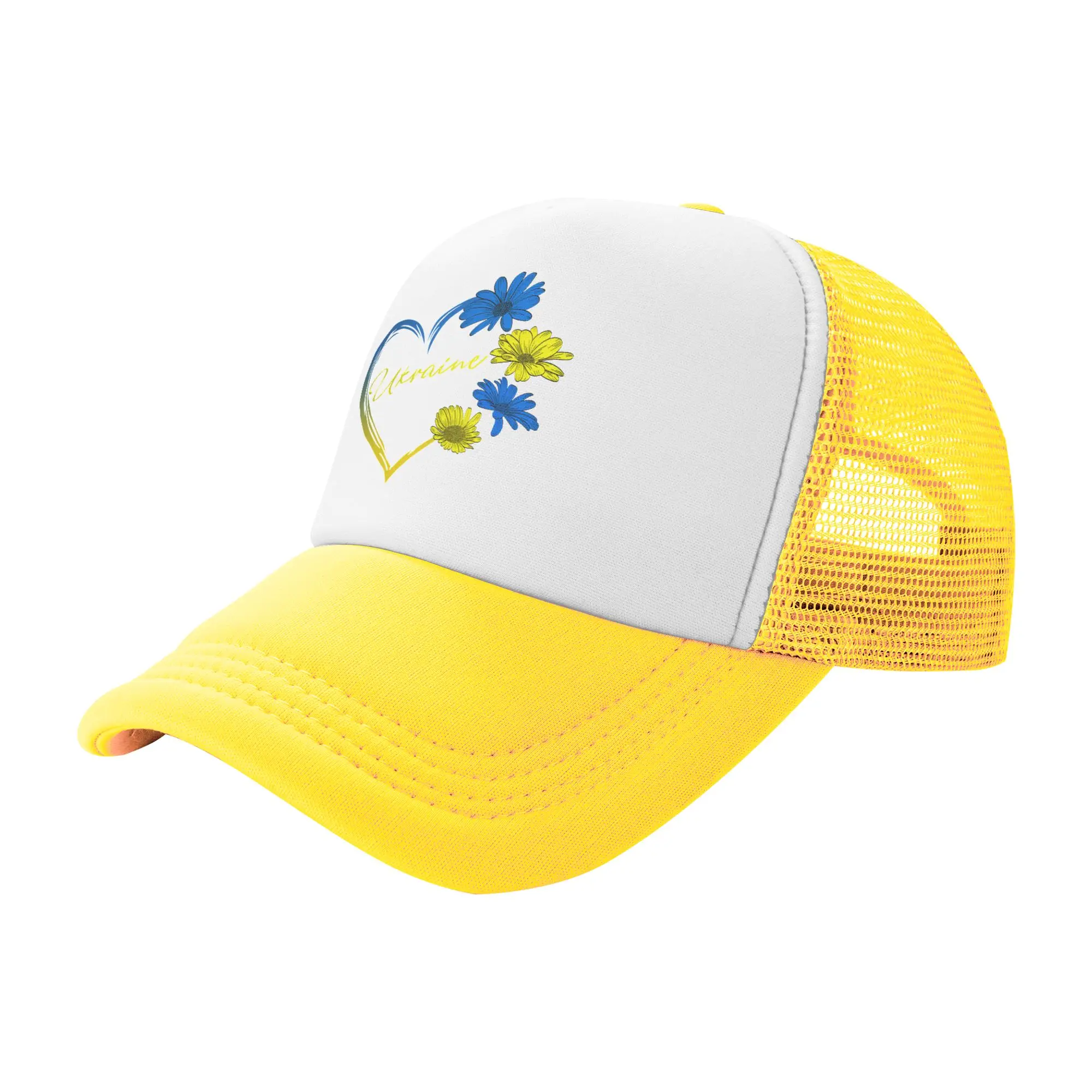 Ukraine Flag Sunflower Ukrainian Mesh Baseball Caps Adult Fashion Trucker Worker Cap  Dad Hat Adjustable Summer Trucker Cap