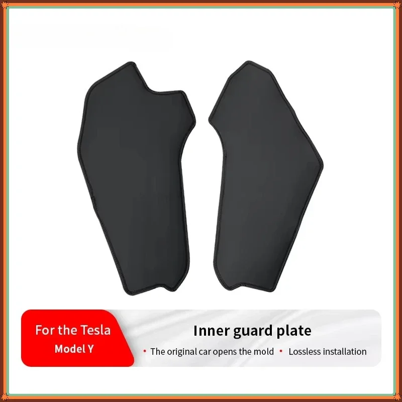For Tesla 2021-2024 Model Y Center Console Two Side Panel Anti Kick Pad Defense Protector Leather Cover Plate