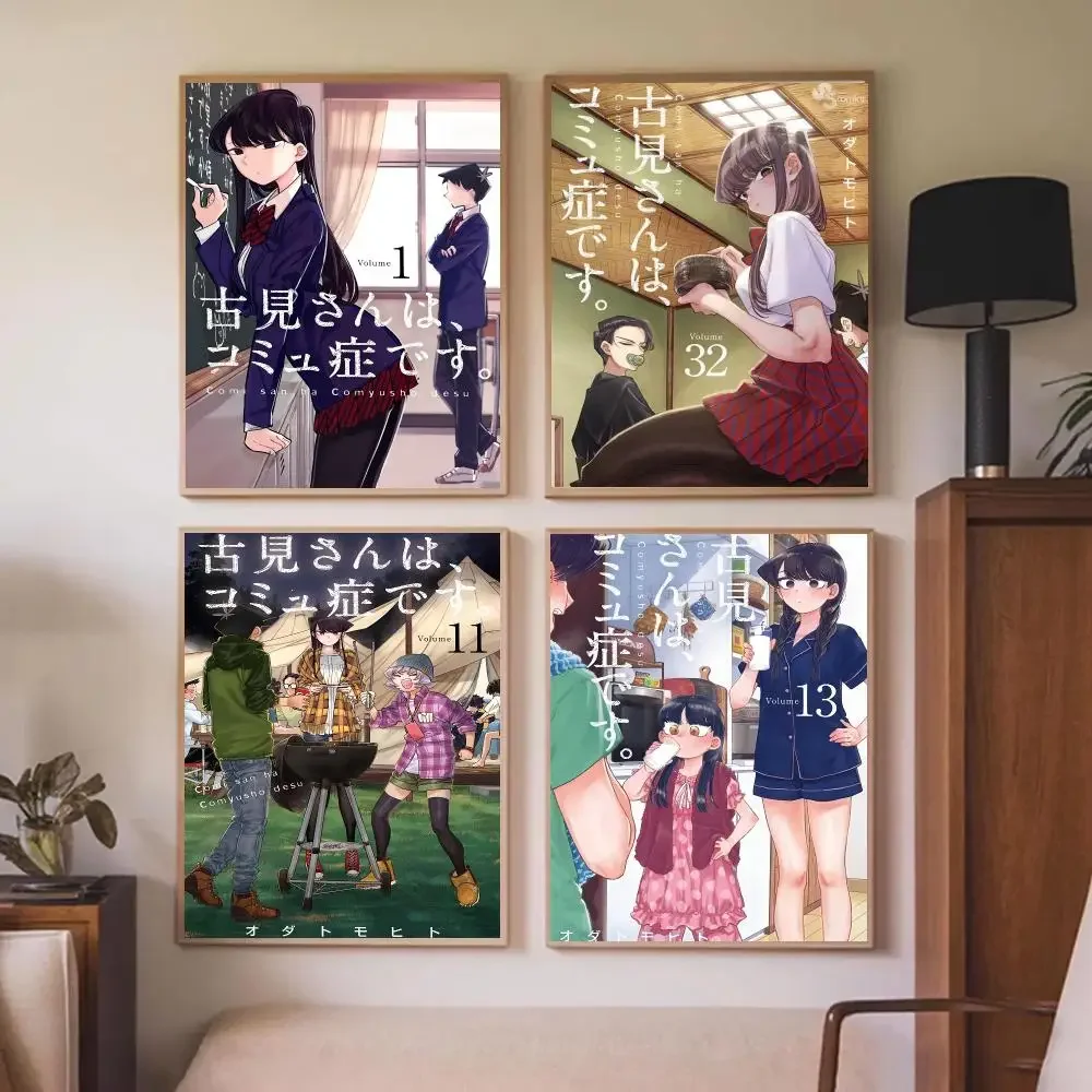Comics K-Komi Cant Communicate Poster Wall Art Prints for Bedroom Living Room Office Home Decoration Hanging Artwork Gift