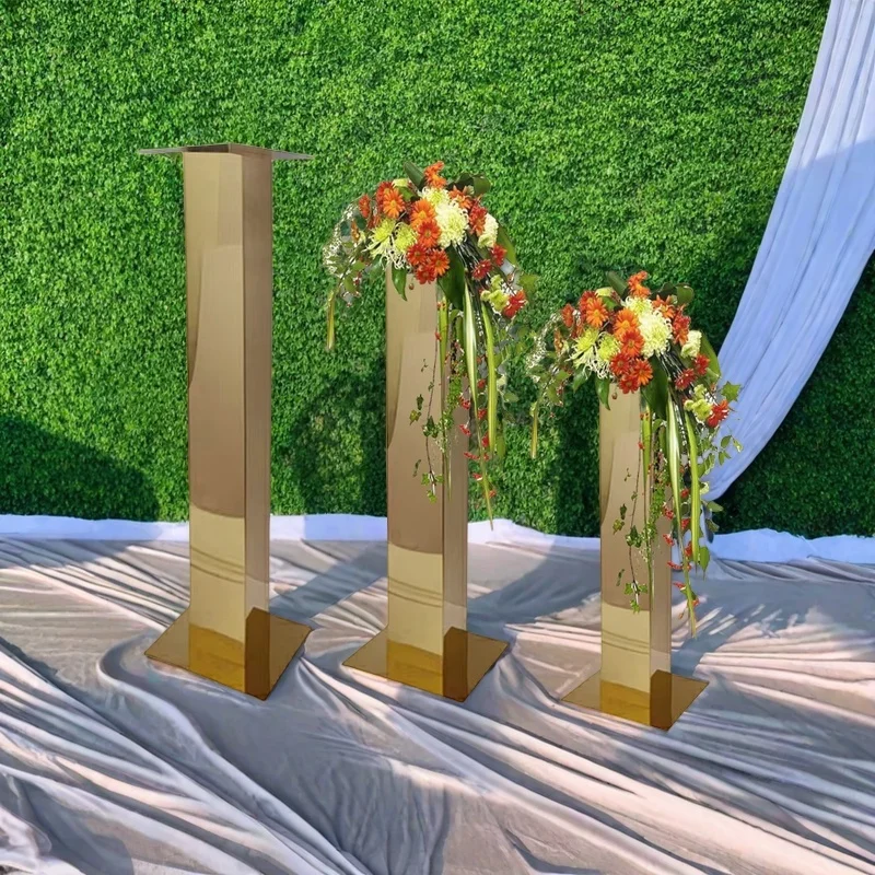 

Wedding Table Centerpiece Vase Metal Floral Arrangement - Elegant Event Party Home Hotel Decor, Modern Holiday Decoration