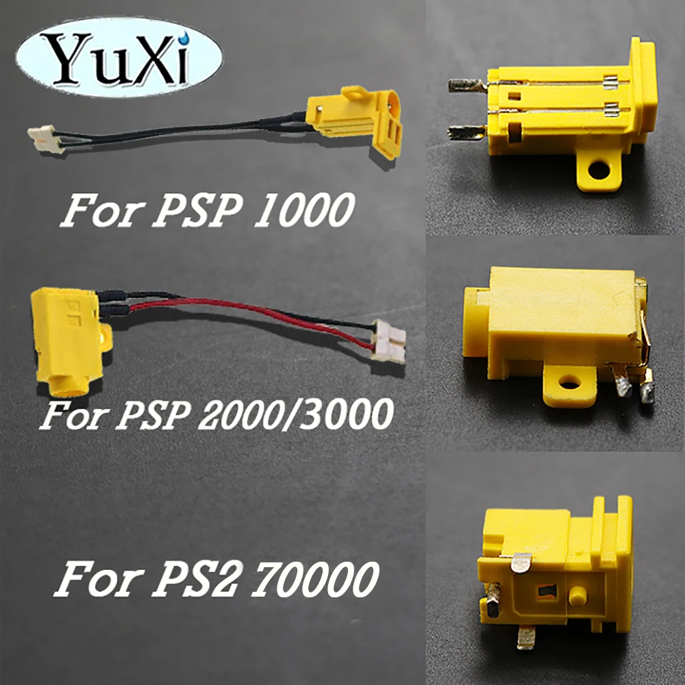 1Pcs Power Charging Port Connector For PSP 1000 2000 3000 DC Female Socket Jack For PS2 70000 Console Accessories