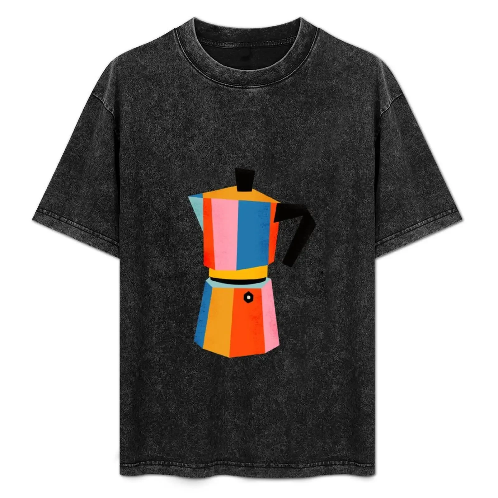 

Multicolor Moka Pot T-Shirt custom t shirt animal prinfor boys anime clothes sublime slim fit t shirts for men